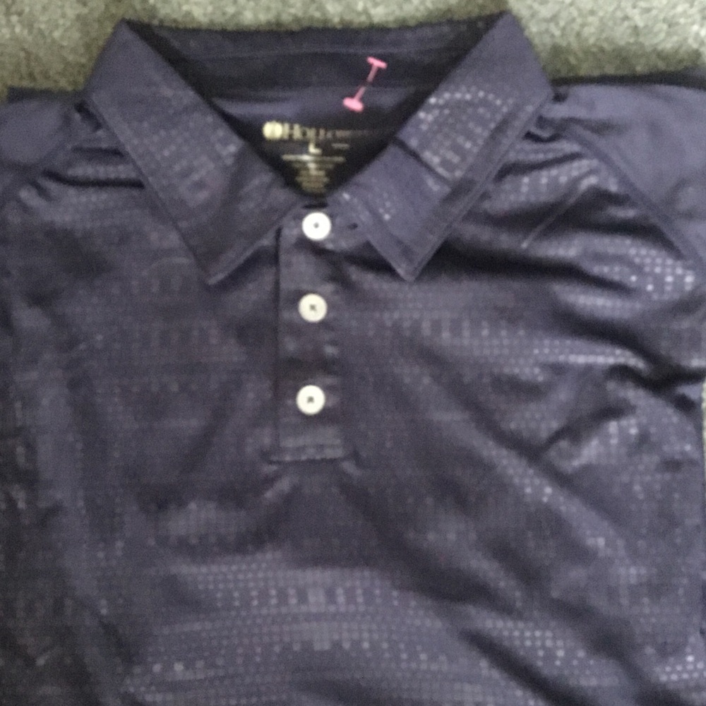 Holloway Men's Dark Blue Polo - Picture 4 of 5